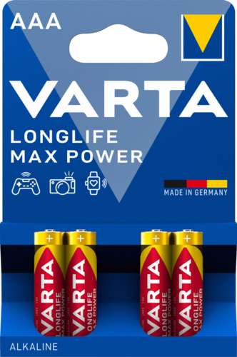 VARTA Longlife Max Power AAA, Alkaline, 1.5v