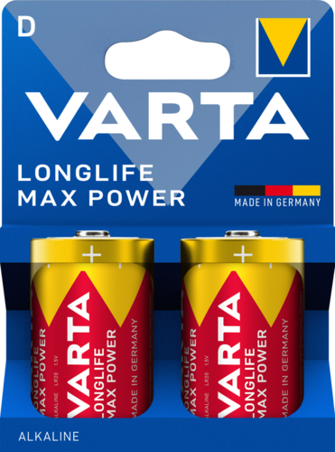 VARTA Longlife Max Power D/LR20/MN1300 Alkaline, 1.5v