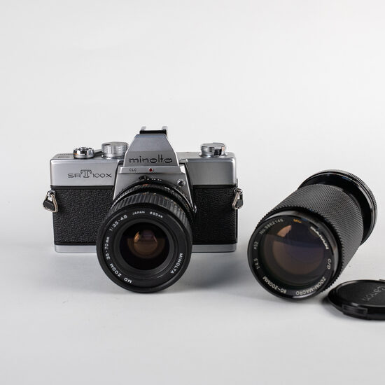 MINOLTA SR-T 100x + divi objektīvi