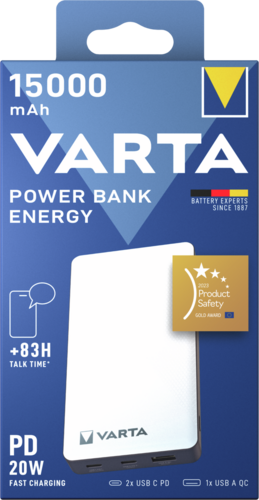 VARTA Power Bank Energy 15000 mAh ārējais akumulators