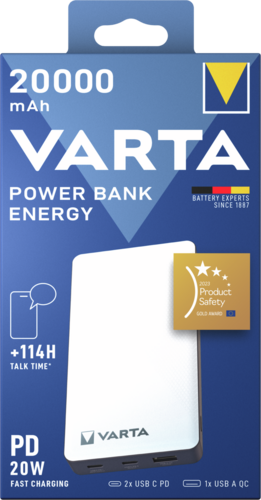 VARTA Power Bank Energy 20000 mAh ārējais akumulators