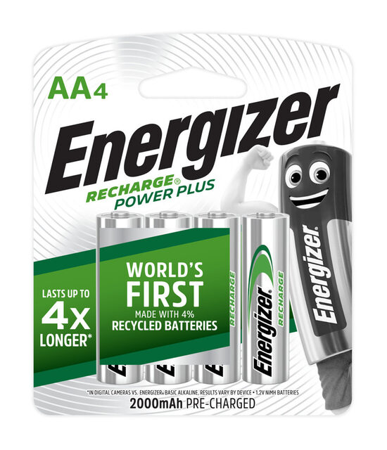 Energizer Accu Recharge Power Plus AA, NiMH, 2000 mAh, 1.2v